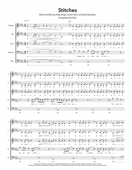 Stitches Satb Version Sheet Music