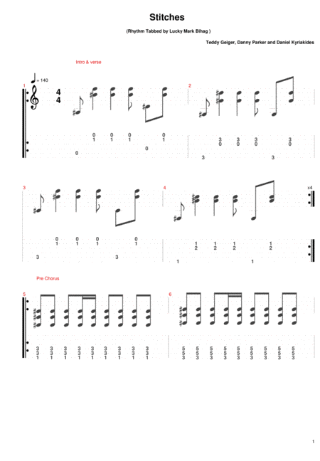 Stitches Shawn Mendes Sheet Music