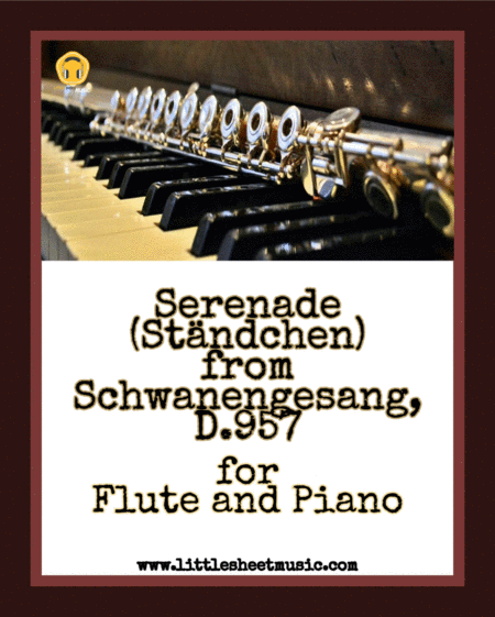 Free Sheet Music Stndchen Serenade D 957 Flute And Piano