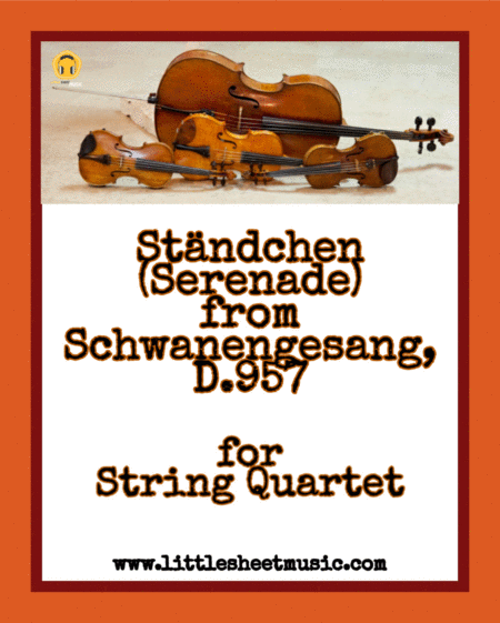 Free Sheet Music Stndchen Serenade D 957 String Quartet