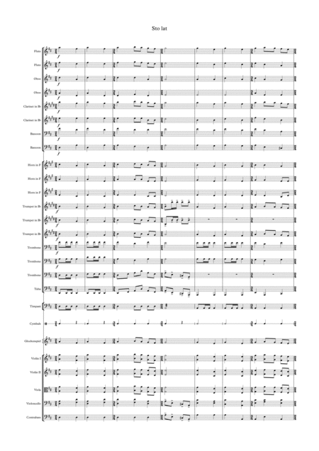 Free Sheet Music Sto Lat Na Wielk Orkiestr Symfoniczn