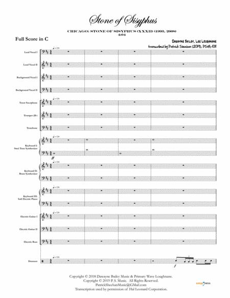 Free Sheet Music Stone Of Sisyphus Chicago Full Score Set Of Parts