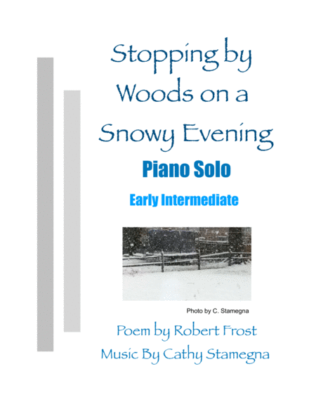 Stopping By Woods On A Snowy Evening Early Intermediate Piano Solo Sheet Music