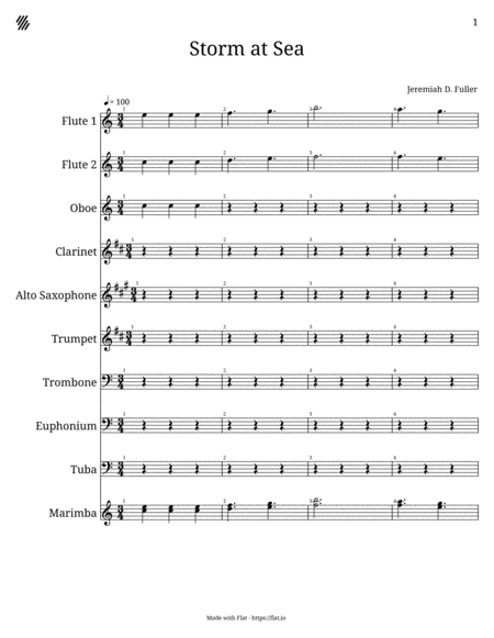 Storm At Sea Sheet Music