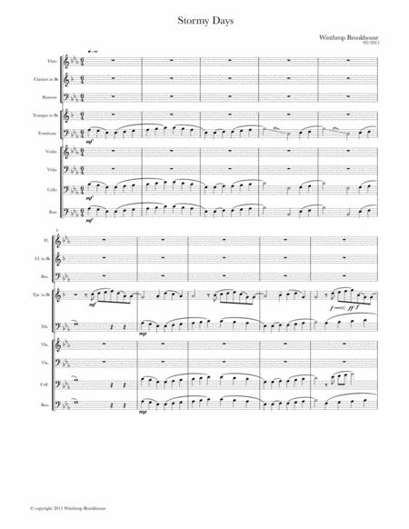 Free Sheet Music Stormy Days