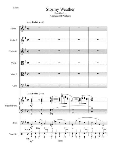 Free Sheet Music Stormy Weather String Sextet Orchestra