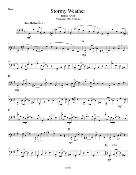 Stormy Weather Strings Bass Sheet Music