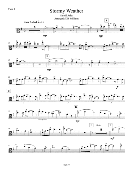 Stormy Weather Viola 1 Sheet Music