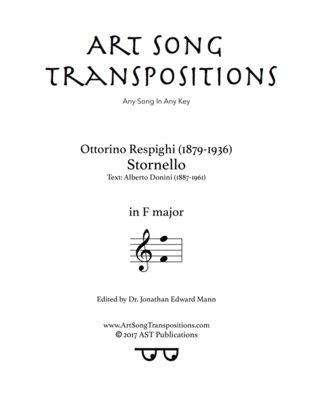 Stornello F Major Sheet Music