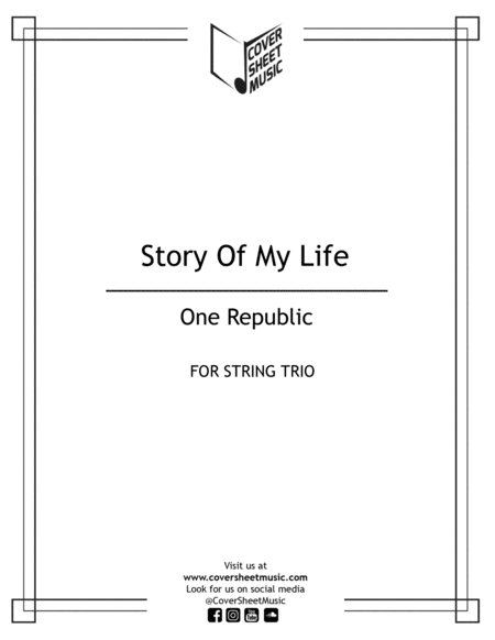 Story Of My Life String Trio Sheet Music