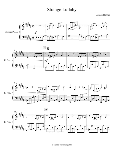 Strange Lullaby Sheet Music