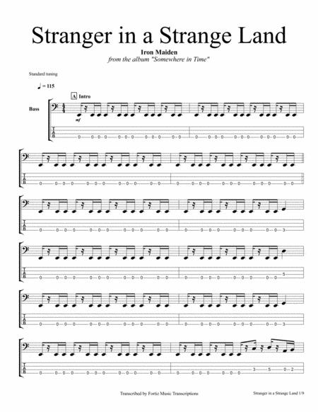 Stranger In A Strange Land Bass Tab Sheet Music