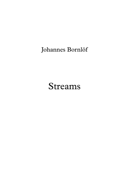 Streams Johannes Bornlof Sheet Music