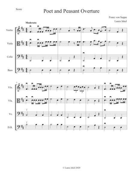Free Sheet Music String Orchestra Arrangement Of Poet And Peasant Overture By Von Suppe