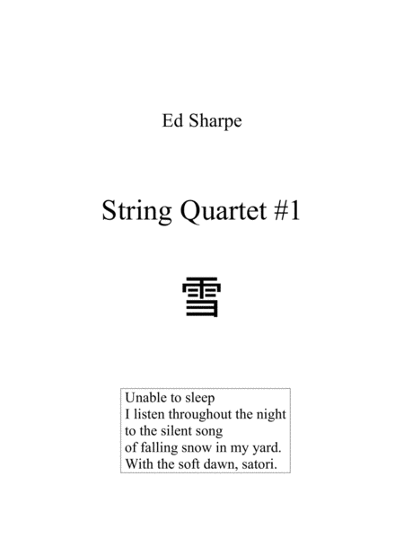 String Quartet 1 Yuki Sheet Music