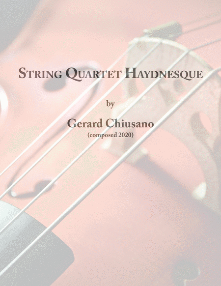 Free Sheet Music String Quartet Haydnesque