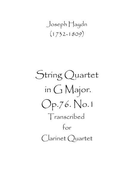 Free Sheet Music String Quartet In G Major Op 76 No 1