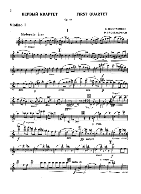 Free Sheet Music String Quartet No 1 Op 49