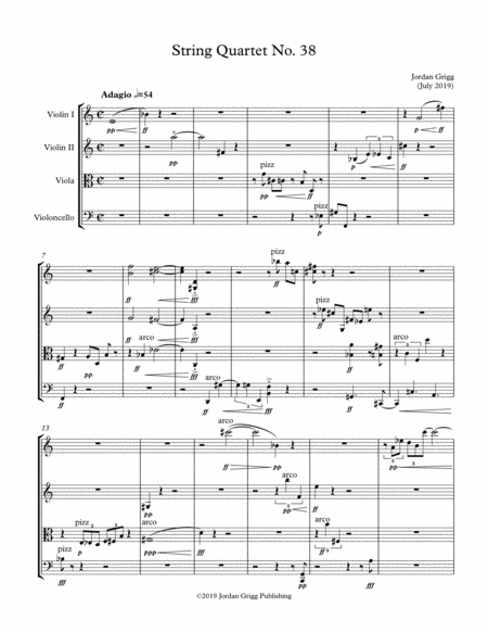 String Quartet No 38 Sheet Music