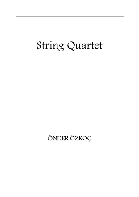 Free Sheet Music String Quartet Score