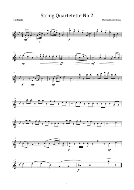 Free Sheet Music String Quartetette No 2
