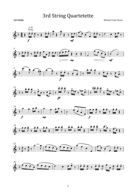 Free Sheet Music String Quartetette No 3