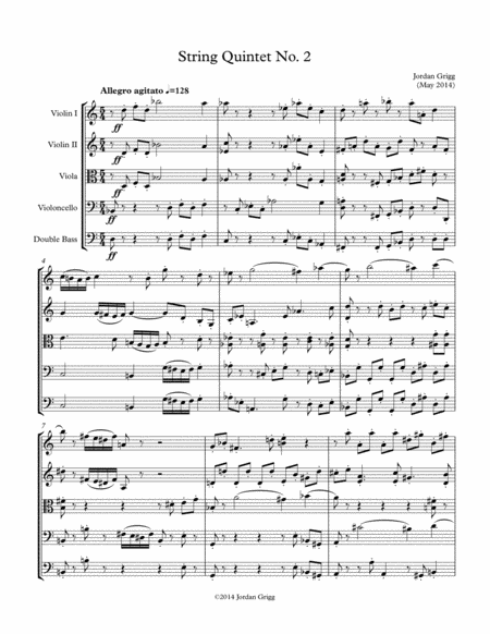 Free Sheet Music String Quintet No 2