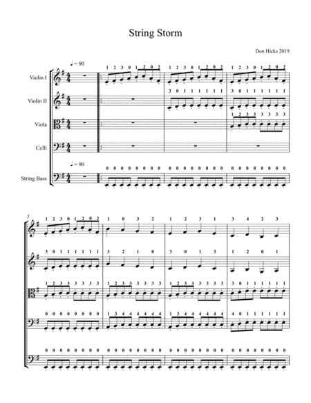 Free Sheet Music String Storm