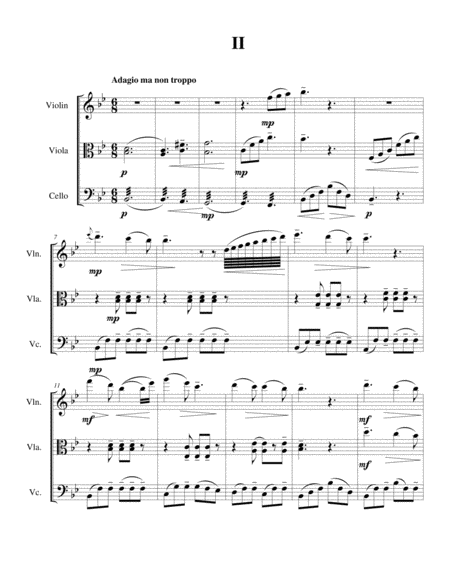 String Trio No 1 In C Minor Op 3 Mvmt 2 Sheet Music