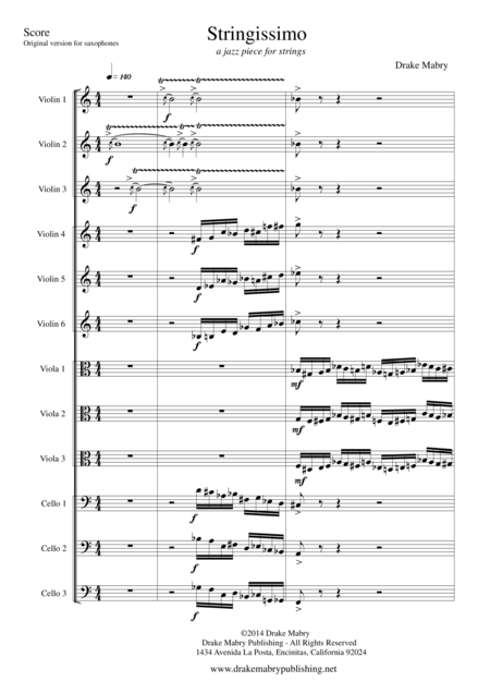 Free Sheet Music Stringissimo Score