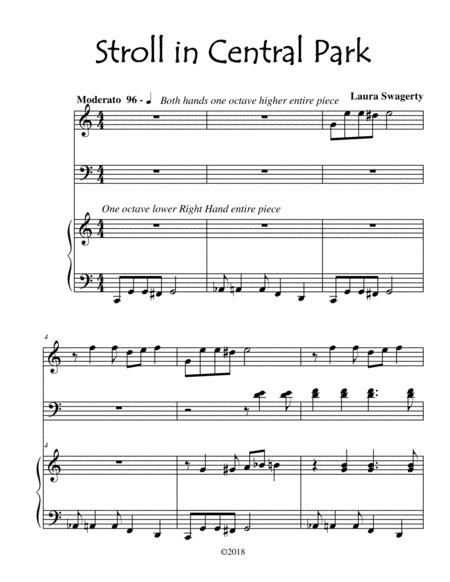 Stroll In Central Park Sheet Music