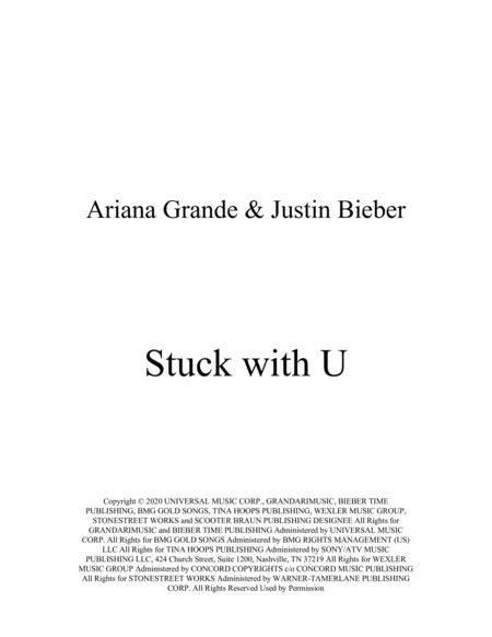 Free Sheet Music Stuck With U Piano Two Vocal Parts