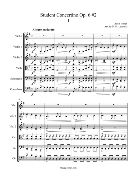 Free Sheet Music Student Concertino Op 6 2 Movement I