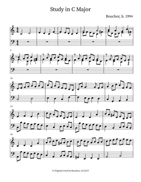 Free Sheet Music Study In C Major