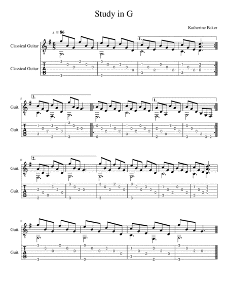 Study In G Sheet Music