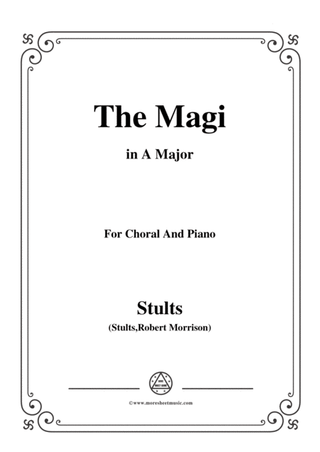 Free Sheet Music Stults The Story Of Christmas No 8 The Magi The Star In The East In A Major