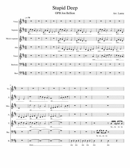 Stupid Deep Satb A Cappella Sheet Music