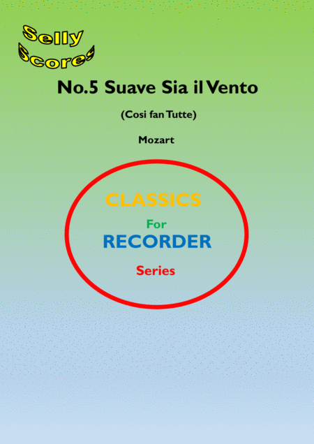 Free Sheet Music Suave Sia Il Vento For Recorder