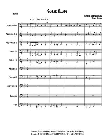 Free Sheet Music Sugar Blues