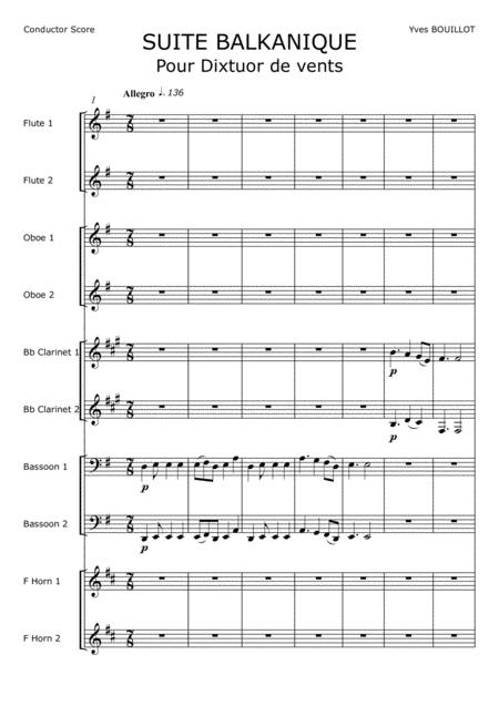 Suite Balkanique Sheet Music