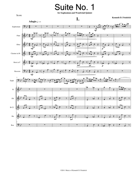 Suite For Euphonium And Woodwind Quintet Sheet Music