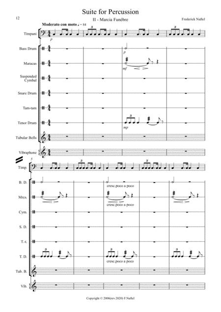 Free Sheet Music Suite For Percussion Ensemble 2nd Movement