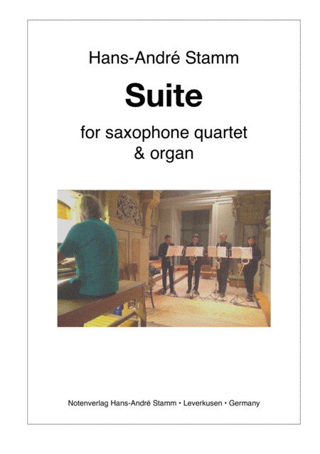 Suite For Saxophone Quartet Organ Sheet Music