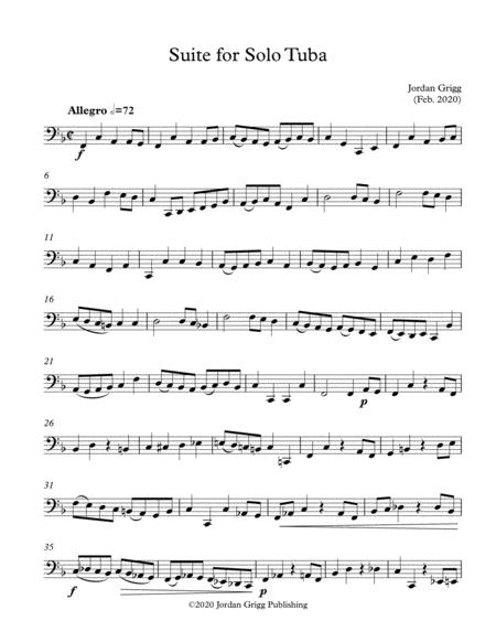 Free Sheet Music Suite For Solo Tuba