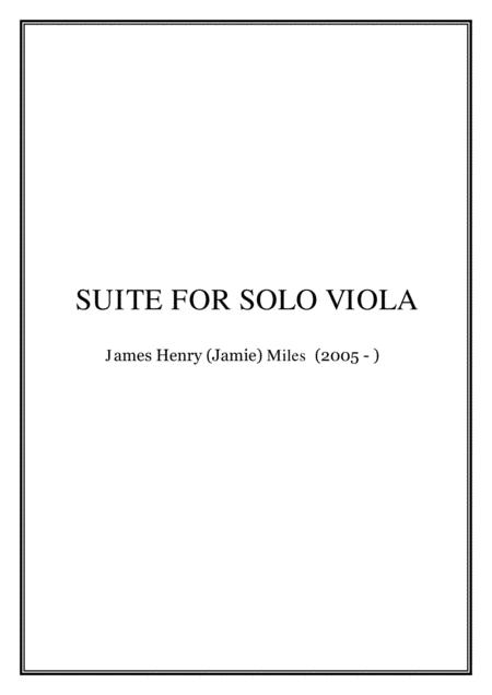 Suite For Solo Viola 2019 Sheet Music