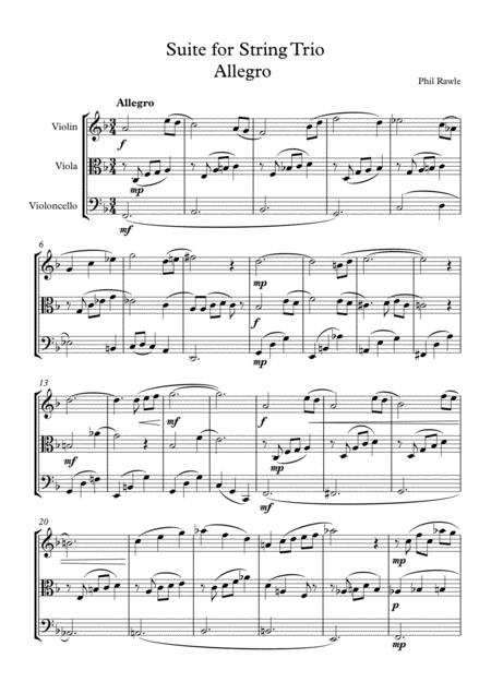 Free Sheet Music Suite For String Trio