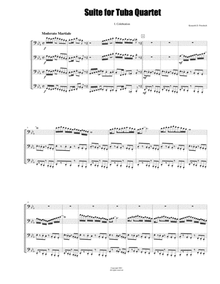 Suite For Tuba Quartet Sheet Music