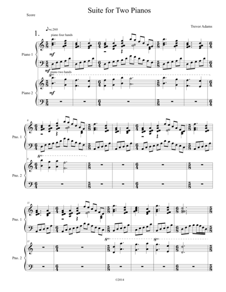 Suite For Two Pianos Sheet Music