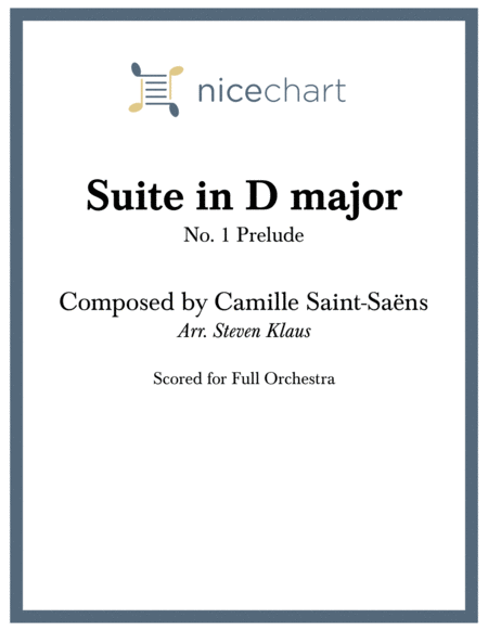 Free Sheet Music Suite In D Major No 1 Prelude Score Parts