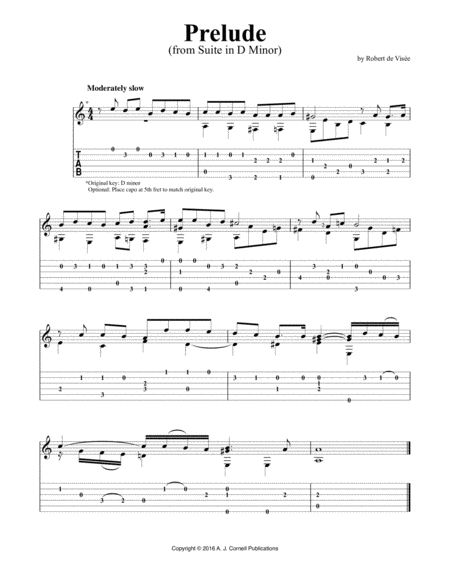 Free Sheet Music Suite In D Minor Prelude